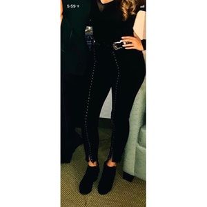 Women’s express ankle skinny jeggings with studs